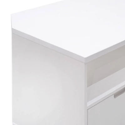 Cara Mid-Century Modern 3 Drawer Corner TV Stand For TVs Up To 58" - Saracina Home - Image 5