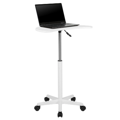 Emma And Oliver Sit To Stand Mobile Laptop Computer Desk - Portable Rolling Standing Desk - Image 14