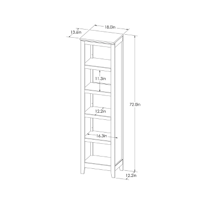 72" Carson Narrow Bookcase - Threshold - Image 6