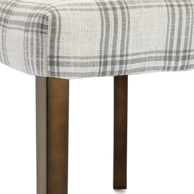 2pk Harman Contemporary Upholstered Plaid Dining Chairs Gray/Light Beige/Brown - Christopher Knight Home - Image 7
