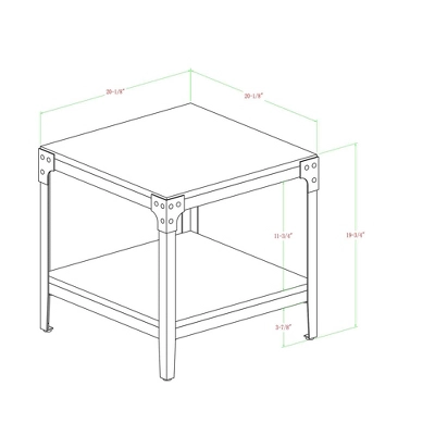 Set Of 2 Benny Urban Industrial Angle Iron Side Tables - Saracina Home - Image 5