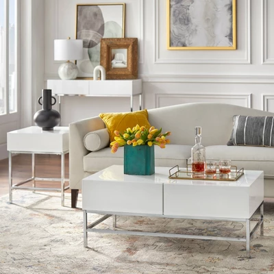 Lewis Modern Sofa Table White - Buylateral - Image 3