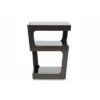 Clara Modern End Table With 3 Tieglass Shelves Black - Baxton Studio