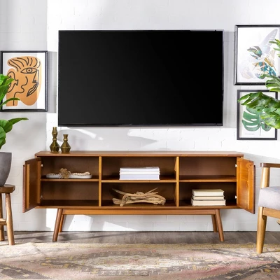 Solid Wood Mid-Century Modern TV Stand For TVs Up To 65" - Saracina Home - Image 11
