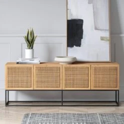 Belmar Woven TV Stand For TVs Up To 60" Natural - Threshold™