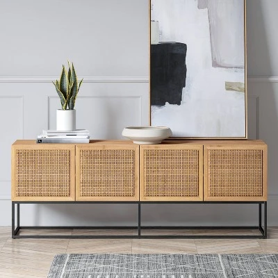Belmar Woven TV Stand For TVs Up To 60" Natural - Threshold™
