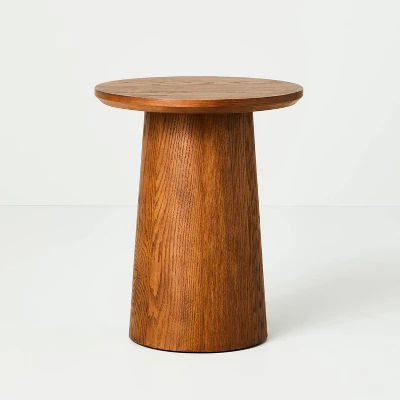 Round Wood Pedestal Accent Side Table - Hearth & Hand™ With Magnolia - Image 7