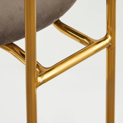 24" Set Of 2 Retro Velvet Counter Height Barstools - Buylateral - Image 3