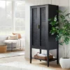 66" East Bluff Woven Cabinet Black - Threshold™ Designed With Studio McGee
