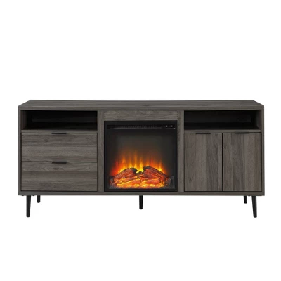Ronan Modern Storage With Electric Fireplace TV Stand For TVs Up To 65" - Saracina Home - Image 8