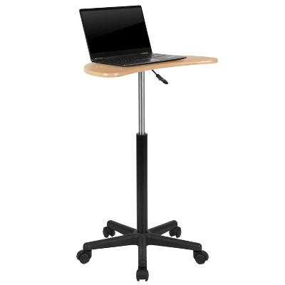 Emma And Oliver Sit To Stand Mobile Laptop Computer Desk - Portable Rolling Standing Desk - Image 13