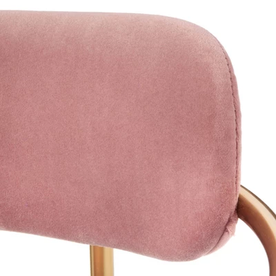 24" Set Of 2 Retro Velvet Counter Height Barstools - Buylateral - Image 2