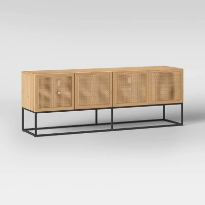 Belmar Woven TV Stand For TVs Up To 60" Natural - Threshold™ - Image 2