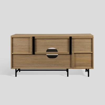 Modern Reeded Door Extendable TV Stand For TVs Up To 50" - Saracina Home - Image 5