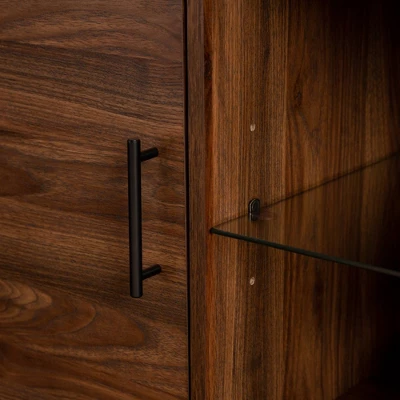 2 Door Mid-Century Modern Wood Storage TV Stand For TVs Up To 80" - Saracina Home - Image 6