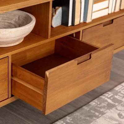 Cara Mid-Century Modern 3 Drawer TV Stand For TVs Up To 65" - Saracina Home - Image 10