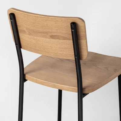 Wood & Steel Bar Stool - Natural/Black - Hearth & Hand™ With Magnolia - Image 4