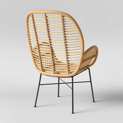 Lily Rattan Armchair With Metal Legs - Assembly Required - Opalhouse⢠- Image 2