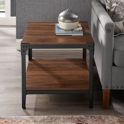 Set Of 2 Benny Urban Industrial Angle Iron Side Tables - Saracina Home - Image 2