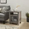 Transitional Classic Windowpane Storage Side Table - Saracina Home