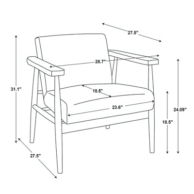 Upholstered Natural Wood Accent Chair - Hearth & Hand™ With Magnolia - Image 4