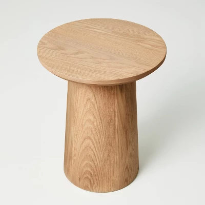 Round Wood Pedestal Accent Side Table - Hearth & Hand™ With Magnolia - Image 2