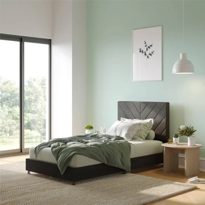 Yanis Upholstered Bed With USB - Room & Joy